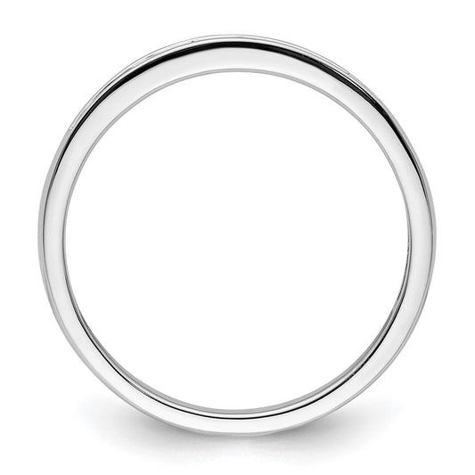 14k White Gold 1/10 carat Diamond Complete Channel-set Wedding Band