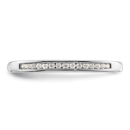 14k White Gold 1/10 carat Diamond Complete Channel-set Wedding Band
