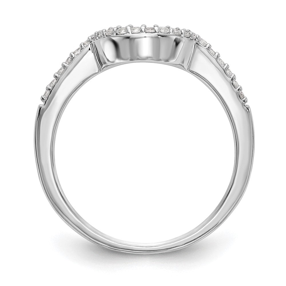 14k White Gold Contoured Wedding Band