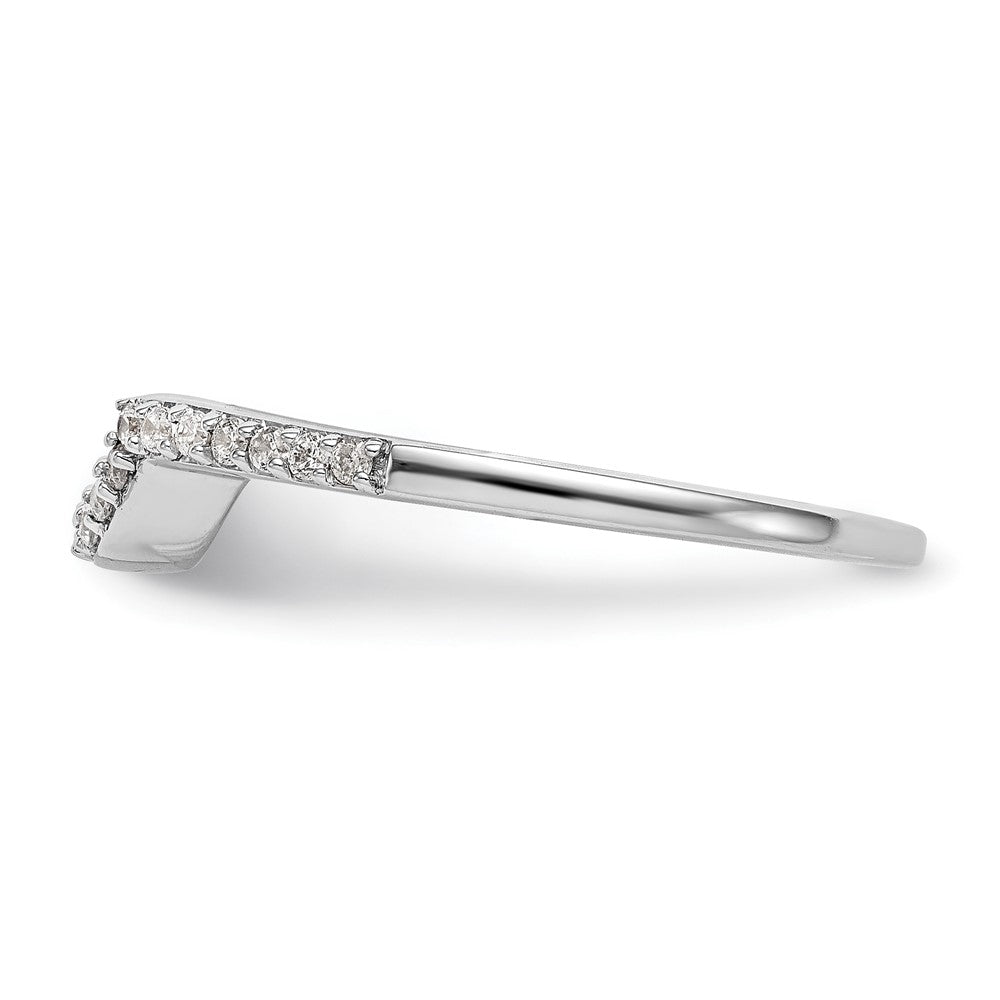 14k White Gold Contoured Wedding Band