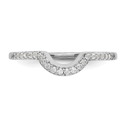 14k White Gold Contoured Wedding Band