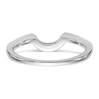 14k White Gold Contoured Wedding Band
