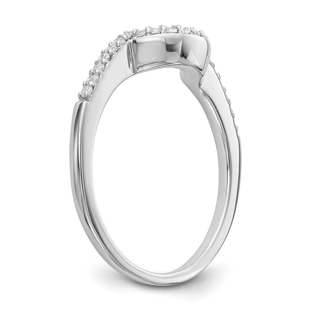 14k White Gold Contoured Wedding Band