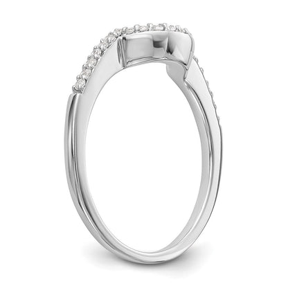 14k White Gold Contoured Wedding Band