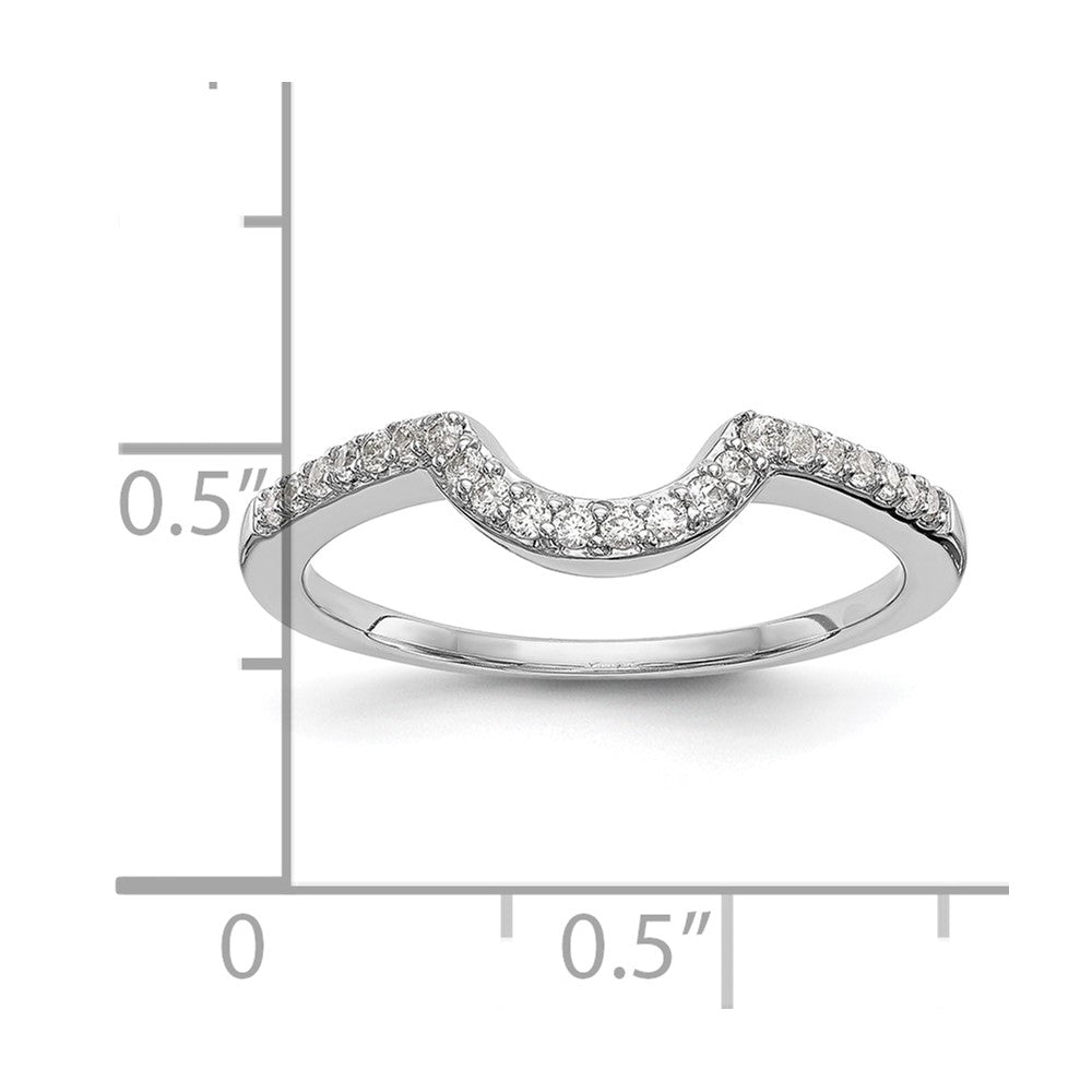 14k White Gold Contoured Wedding Band
