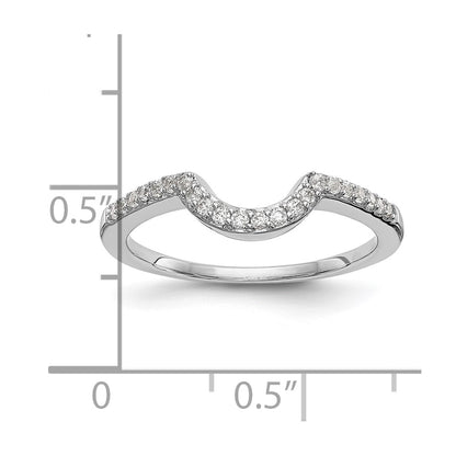 14k White Gold Contoured Wedding Band
