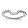 14k White Gold Contoured Wedding Band