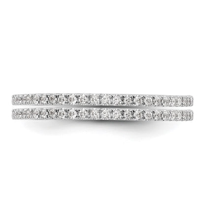 14k White Gold 1/4 carat Diamond Set of 2 Complete Wedding Bands
