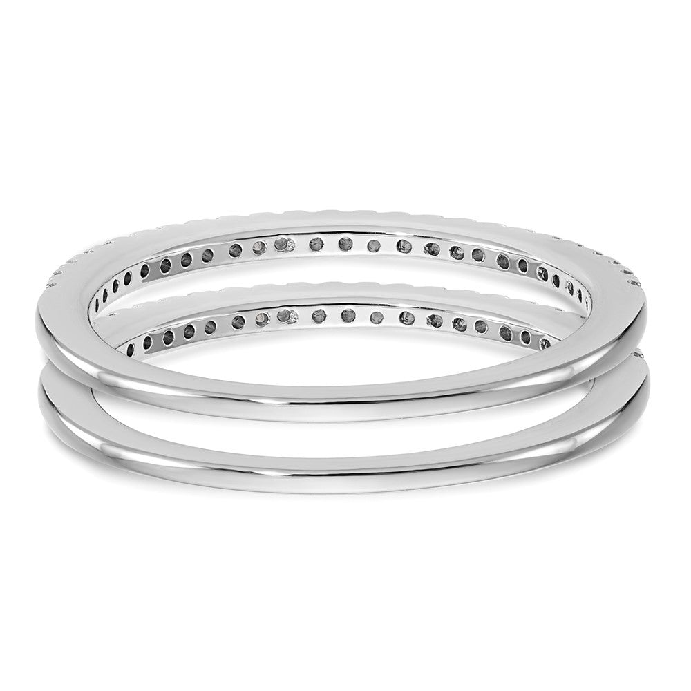 14k White Gold 1/4 carat Diamond Set of 2 Complete Wedding Bands