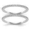 14k White Gold 1/4 carat Diamond Set of 2 Complete Wedding Bands
