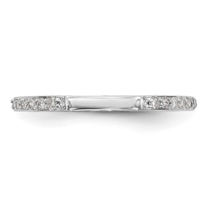 14k White Gold 1/4 carat Diamond Set of 2 Complete Wedding Bands