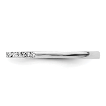 14k White Gold 1/10 carat Diamond Complete Wedding Band