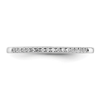 14k White Gold 1/10 carat Diamond Complete Wedding Band
