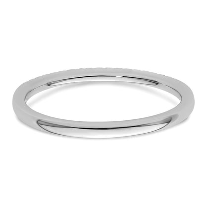 14k White Gold 1/10 carat Diamond Complete Wedding Band