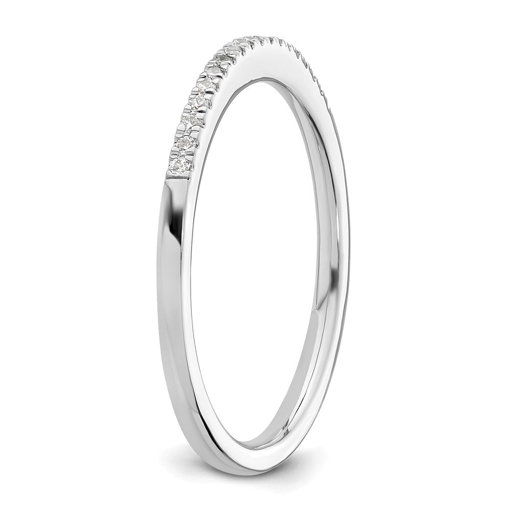 14k White Gold 1/10 carat Diamond Complete Wedding Band