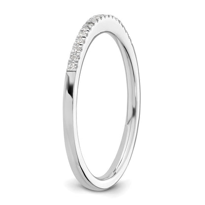 14k White Gold 1/10 carat Diamond Complete Wedding Band