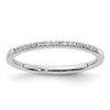 14k White Gold 1/10 carat Diamond Complete Wedding Band