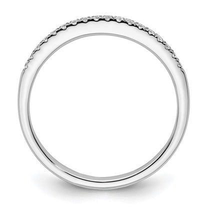 14k White Gold 1/10 carat Diamond Complete Wedding Band