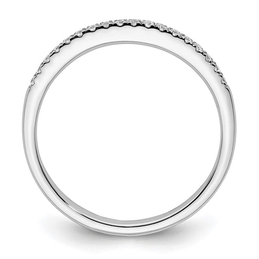 14k White Gold 1/10 carat Diamond Complete Wedding Band