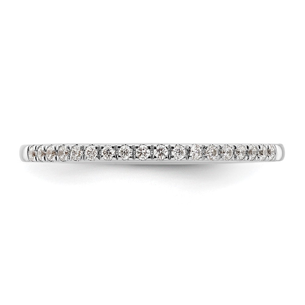 14k White Gold 1/10 carat Diamond Complete Wedding Band