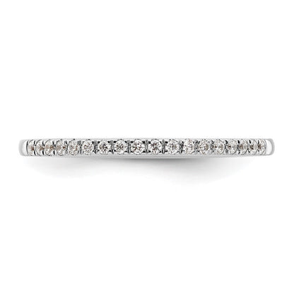 14k White Gold 1/10 carat Diamond Complete Wedding Band