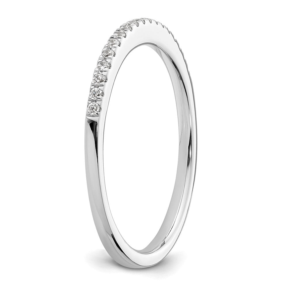 14k White Gold 1/10 carat Diamond Complete Wedding Band