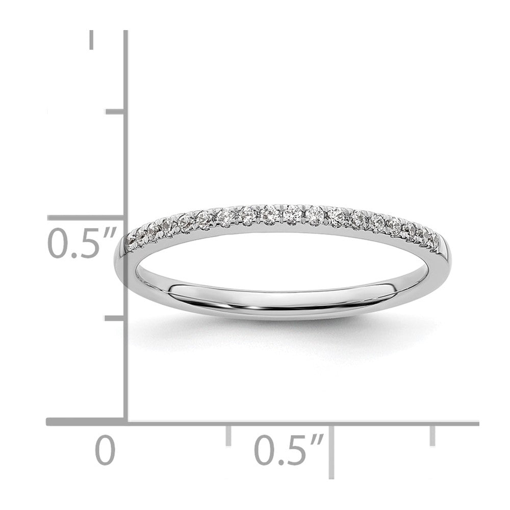 14k White Gold 1/10 carat Diamond Complete Wedding Band