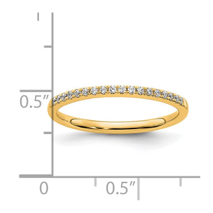 14k Diamond Wedding Band
