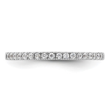 14k White Gold 1/5 carat Diamond Complete Wedding Band