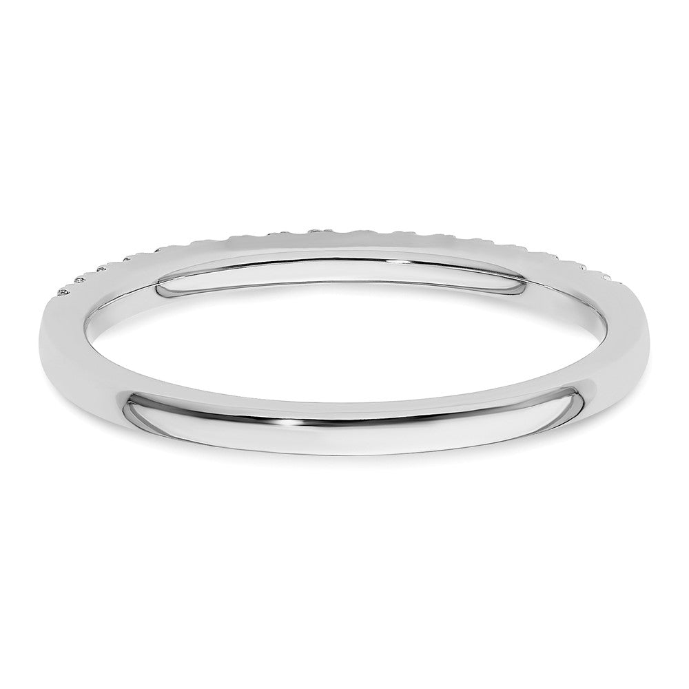 14k White Gold 1/5 carat Diamond Complete Wedding Band