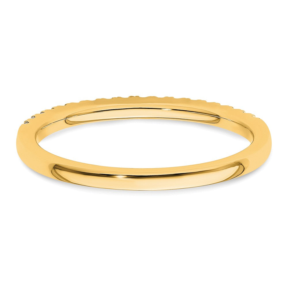 14k Diamond Wedding Band
