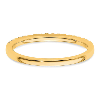 14k Diamond Wedding Band