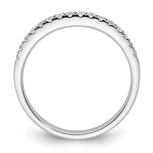 14k White Gold 1/4 carat Diamond Complete Wedding Band