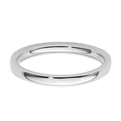 14k White Gold 1/4 carat Diamond Complete Wedding Band