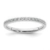 14k White Gold 1/4 carat Diamond Complete Wedding Band