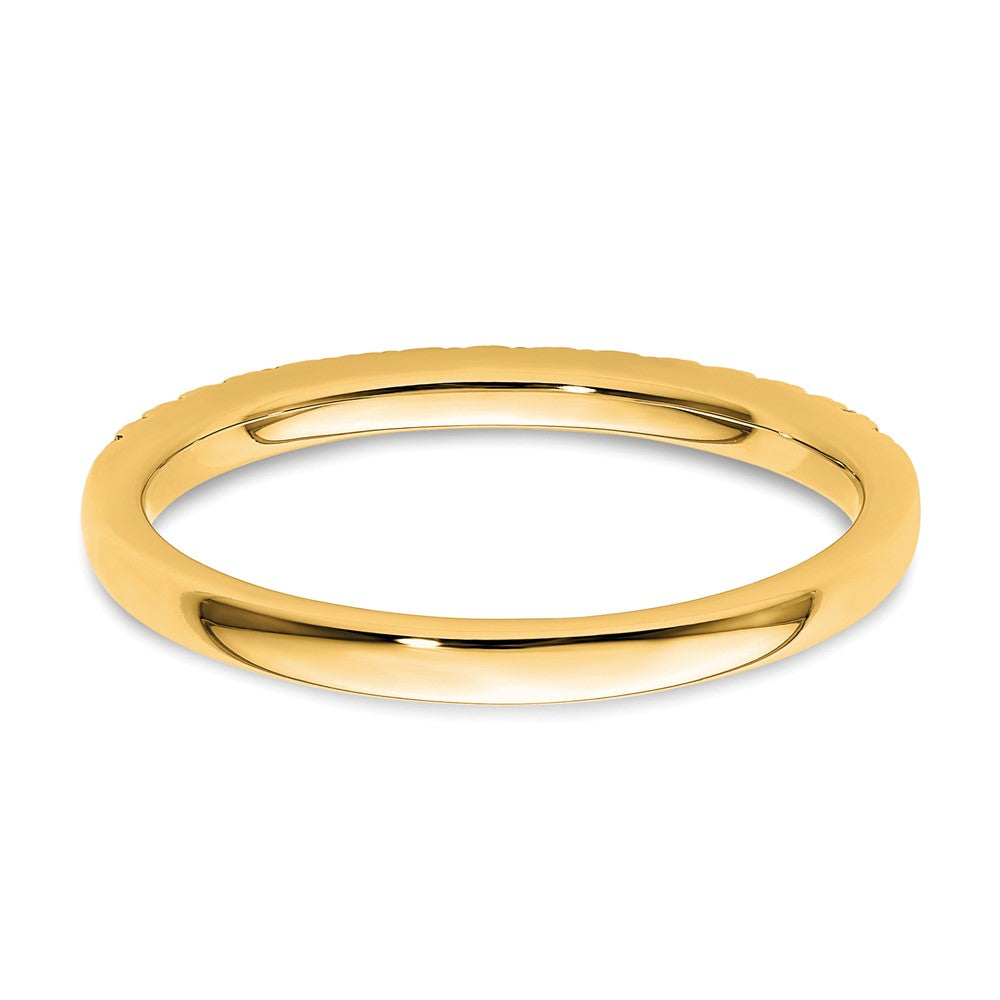 14k Yellow Gold Diamond Wedding Band
