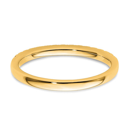 14k Yellow Gold Diamond Wedding Band