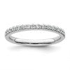 14k White Gold 1/3 carat Diamond Complete Wedding Band