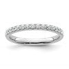 14k White Gold 1/3 carat Diamond Complete Wedding Band