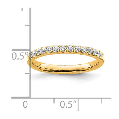 14k Diamond Wedding Band