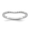 14k White Gold 1/5 carat Diamond Contoured Complete Wedding Band