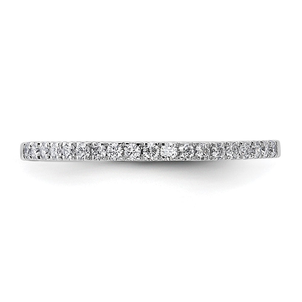 14k White Gold 1/5 carat Lab Grown Diamond VS/SI+ G+ Complete Wedding Band