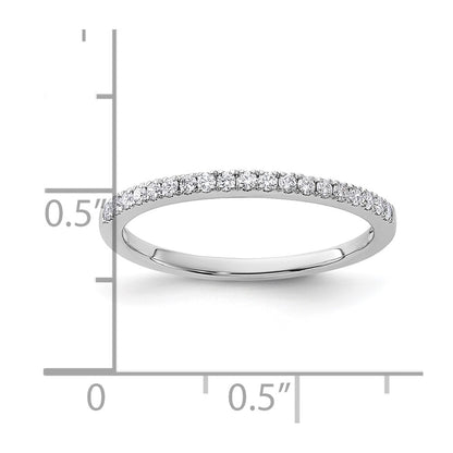 14k White Gold 1/5 carat Lab Grown Diamond VS/SI+ G+ Complete Wedding Band