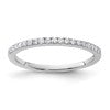 14k White Gold 1/5 carat Lab Grown Diamond VS/SI+ G+ Complete Wedding Band