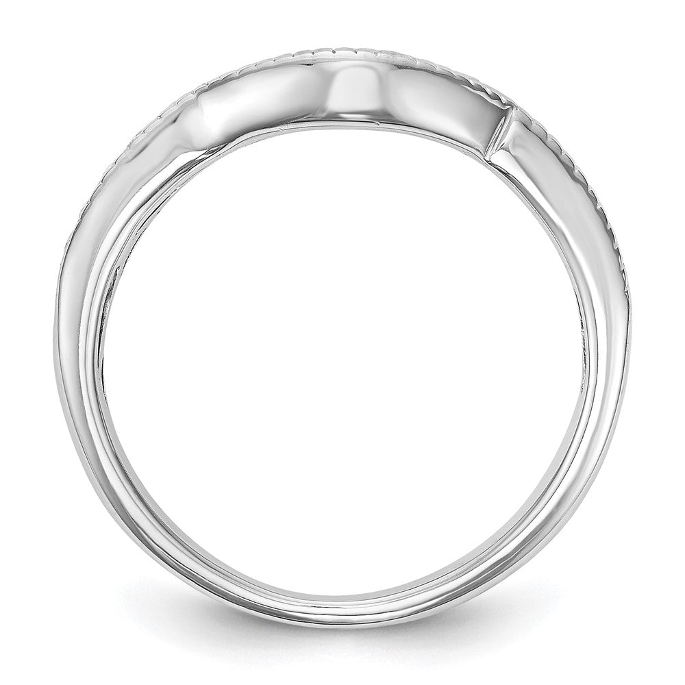 14k White Gold 1/4 carat Diamond Complete Wedding Band