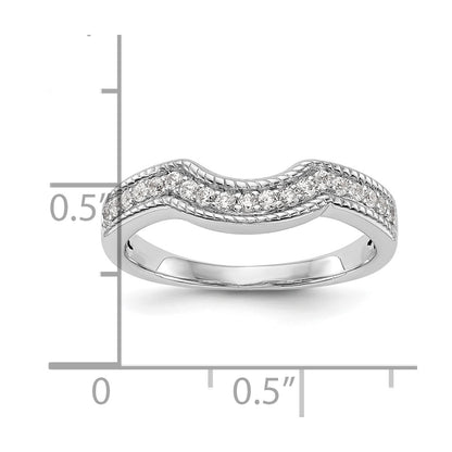 14k White Gold 1/4 carat Diamond Complete Wedding Band