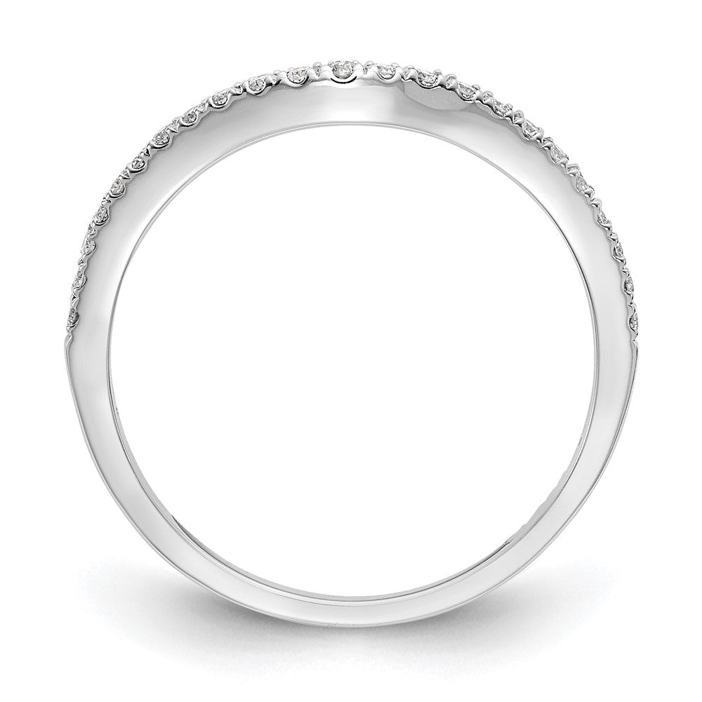14k White Gold 1/8 carat Lab Grown Diamond VS/SI+ G+ Complete Wedding Band