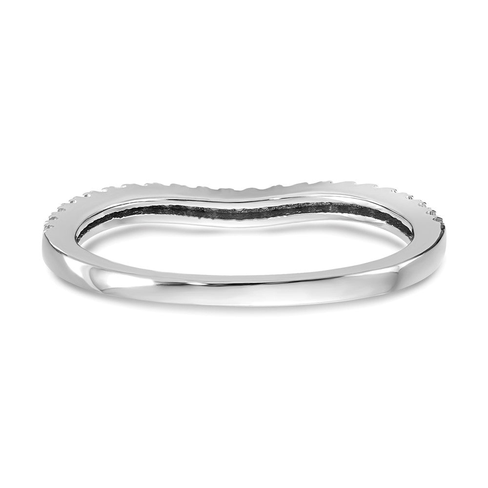 14k White Gold 1/8 carat Lab Grown Diamond VS/SI+ G+ Complete Wedding Band