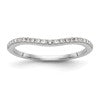14k White Gold 1/8 carat Lab Grown Diamond VS/SI+ G+ Complete Wedding Band