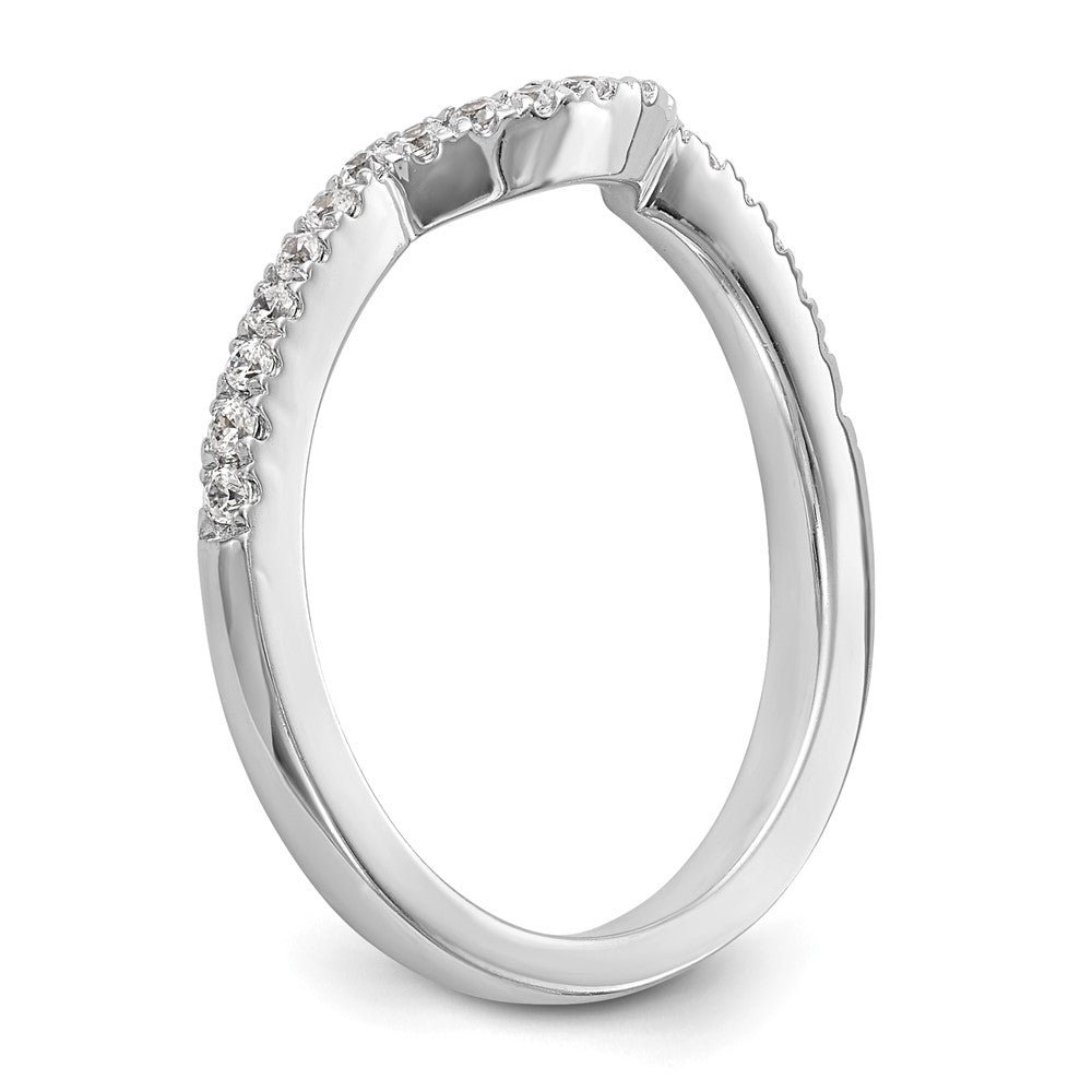 14k White Gold 1/4 carat Lab Grown Diamond VS/SI+ G+ Complete Wedding Band